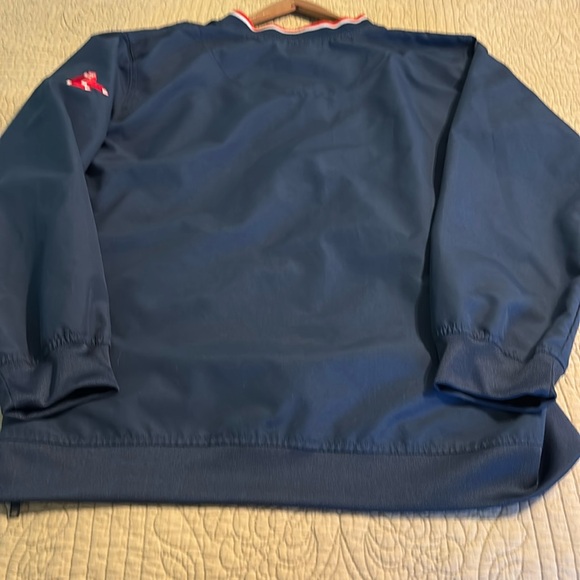 Nike MLB Boston Red Sox Windbreaker Mens L Navy Warm Up Jacket Side Zip - Picture 6 of 6